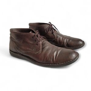 John Varvatos Star USA Hipster Chukka boots in dark brown leather Size 10